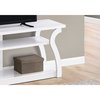 Monarch Specialties Tv Stand, 60 Inch, Console, Storage Shelves, Living Room, Bedroom, Laminate, White I 2665